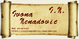 Ivona Nenadović vizit kartica